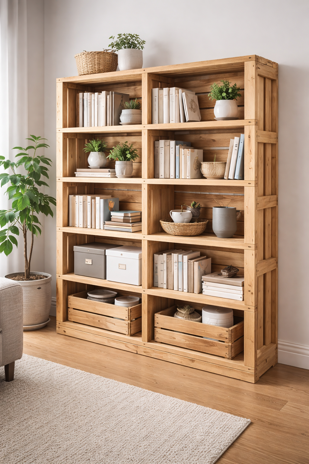 prateleira-de-madeira-artesanal-na-sala